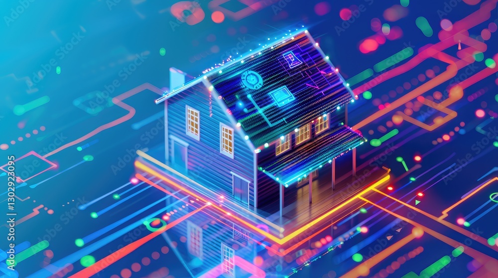 Futuristic Smart Home Technology Concept Futuristic Smart Home Technology Concept