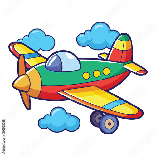 Aeroplan vector image on white background