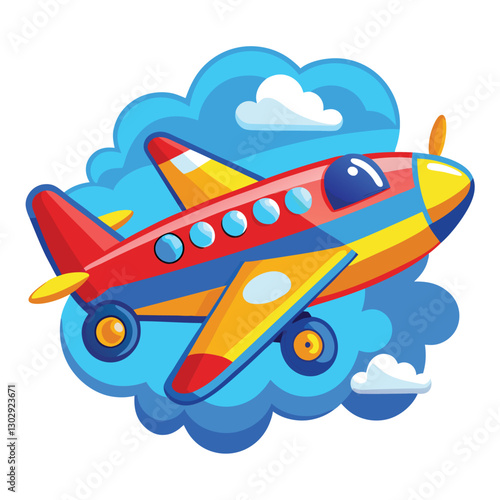 Aeroplan vector image on white background