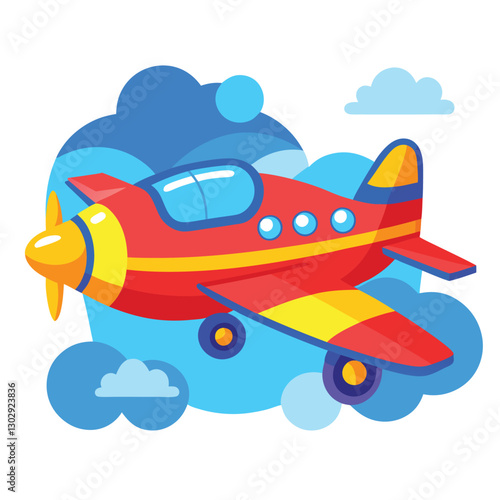 Aeroplan vector image on white background