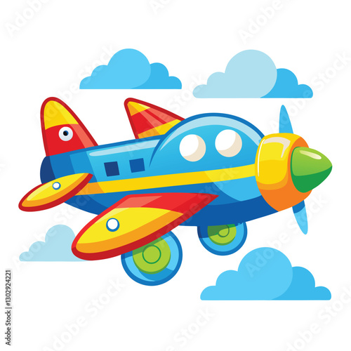 Aeroplan vector image on white background