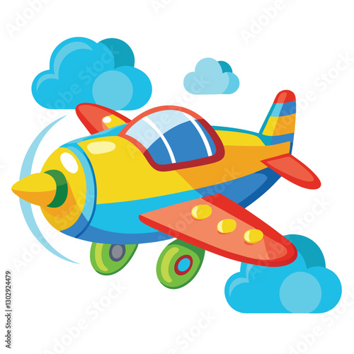 Aeroplan vector image on white background