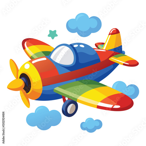 Aeroplan vector image on white background