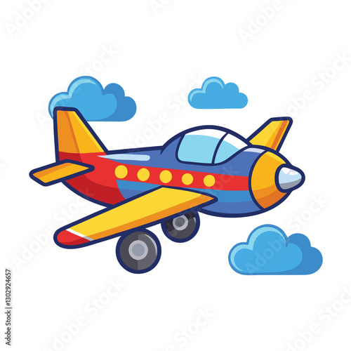 Aeroplan vector image on white background