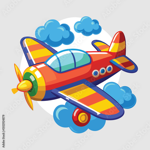 Aeroplan vector image on white background