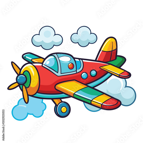 Aeroplan vector image on white background