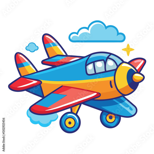 Aeroplan vector image on white background