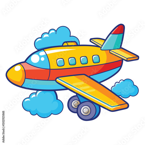 Aeroplan vector image on white background