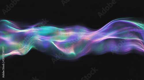 Abstract aurora borealis texture with flowing gradient for creative background design