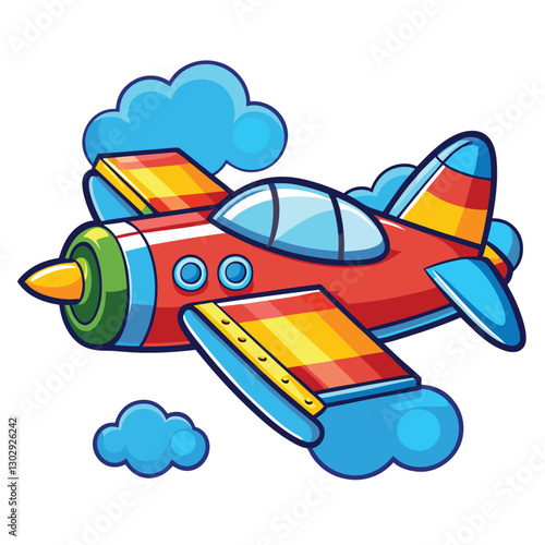 Aeroplan vector image on white background