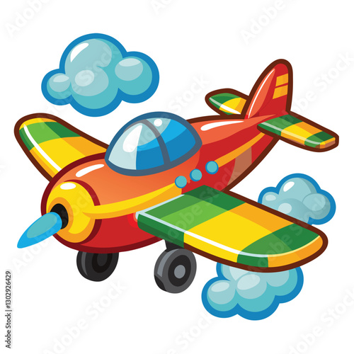 Aeroplan vector image on white background