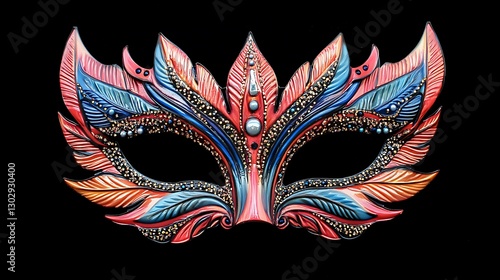 Colorful Feathered Eye Mask / カラフルな羽飾りのアイマスク