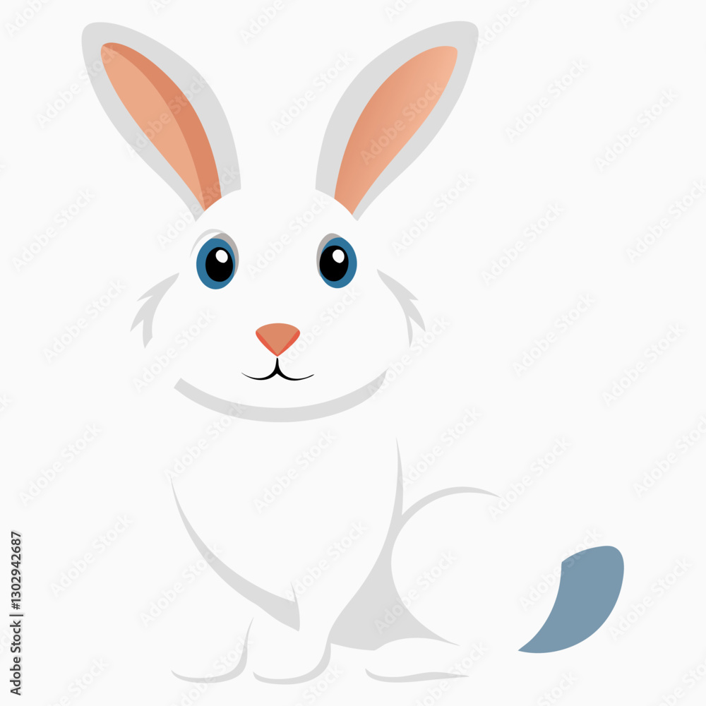 Obraz premium Rabbit white background 
