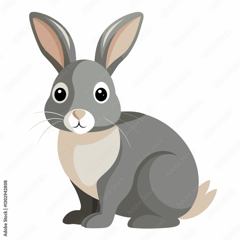 Fototapeta premium Rabbit white background 