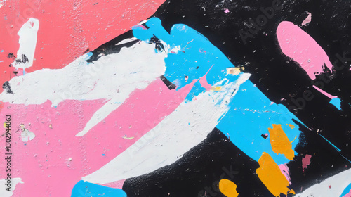 Wallpaper Mural Vibrant graffiti art on rough concrete wall with bold colors for urban decor Torontodigital.ca