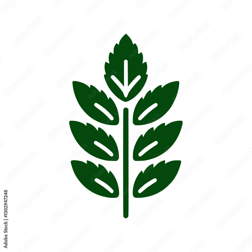 green leaf icon representing nature and sustainability concept green leaf icon representing nature and sustainability concept
