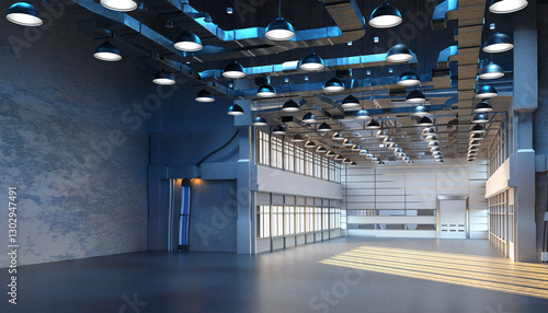 Empty industrial building. ...