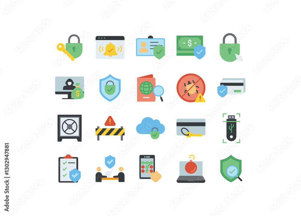 set of security icons, protection, privacy, set of security icons, protection, privacy,