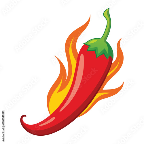 red chili firing vector images on white background 