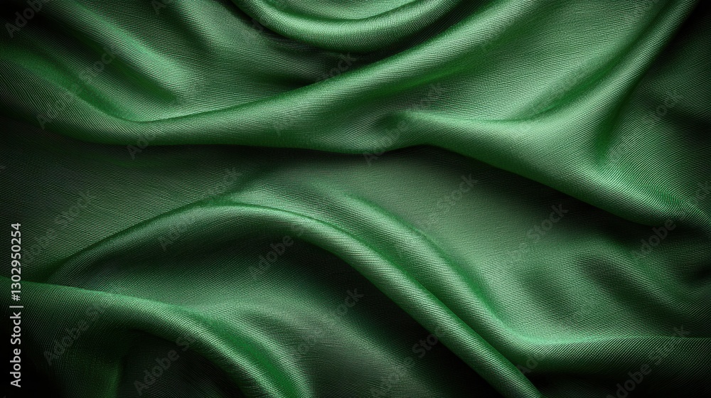 Fototapeta premium A vibrant canvas of emerald green, where gentle waves and smooth transitions seamlessly blend, creating a lively and modern backdrop. 