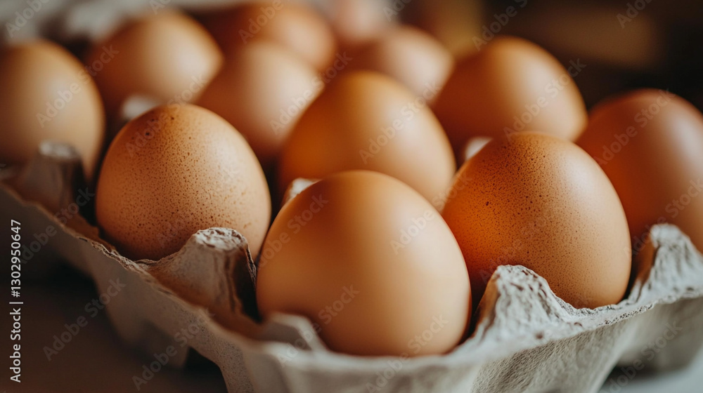 Fresh Brown Eggs in Carton Close up View Healthy Food Organic Poultry Breakfast Dietary Nutrition Fresh Brown Eggs in Carton Close up View Healthy Food Organic Poultry Breakfast Dietary Nutrition