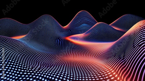 A vibrant gradient grid, where the spectrum of colors unfolded in a seamless flow, from the fiery hues of orange to the serene blues of violet, creating a mesmerizing visual symphony.