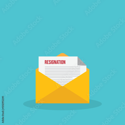 Professional write resignation letter to quit job or inform to leave company, change new job or notify boss, manager of dismissal concept, resignation email.
