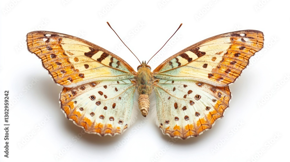 Obraz premium Detailed Butterfly on White Background