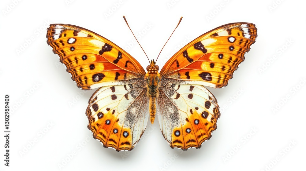 Fototapeta premium Detailed Butterfly on White Background