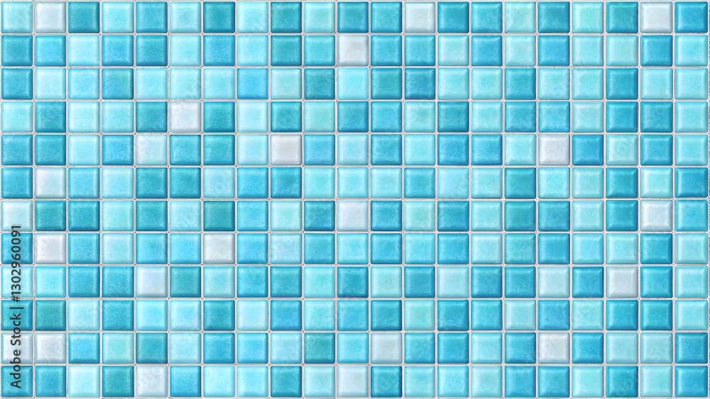 Cool Mosaic Tile: Abstract cool-toned mosaic tile, featuring a blend of light blue, aqua, and white square tiles arranged in a grid pattern. Cool Mosaic Tile: Abstract cool-toned mosaic tile, featuring a blend of light blue, aqua, and white square tiles arranged in a grid pattern.