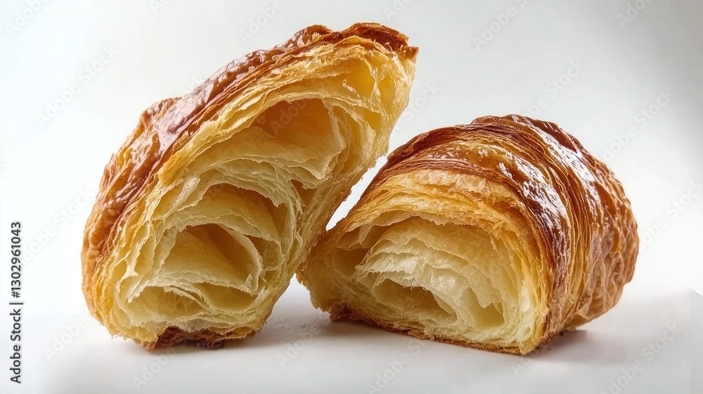 Warm Croissant on White Background Warm Croissant on White Background
