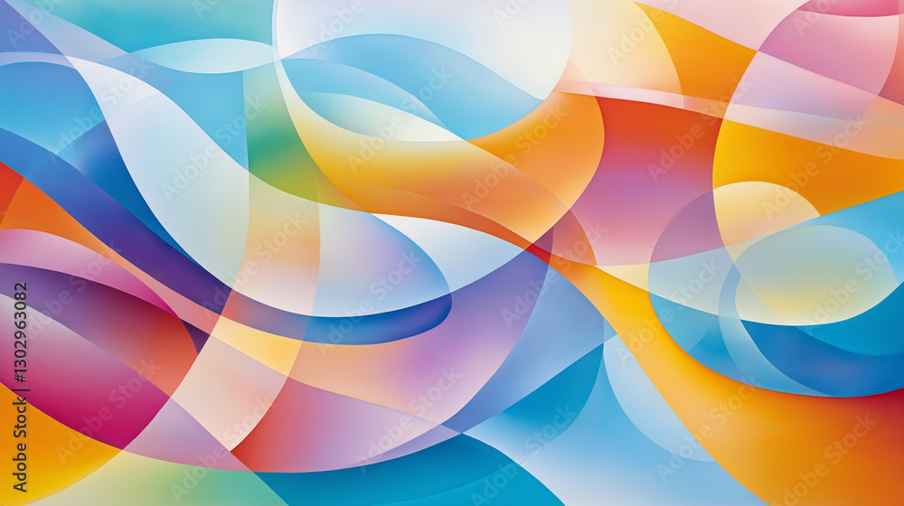 A vibrant tapestry of geometric shapes and flowing curves, creating an ethereal symphony of colors A vibrant tapestry of geometric shapes and flowing curves, creating an ethereal symphony of colors