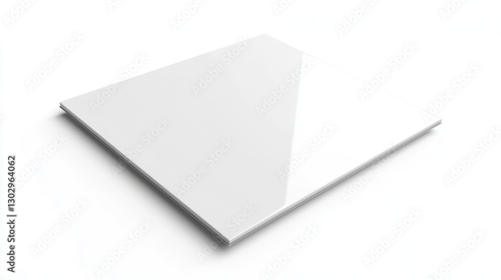 Empty White Tile Floor on White Background Empty White Tile Floor on White Background
