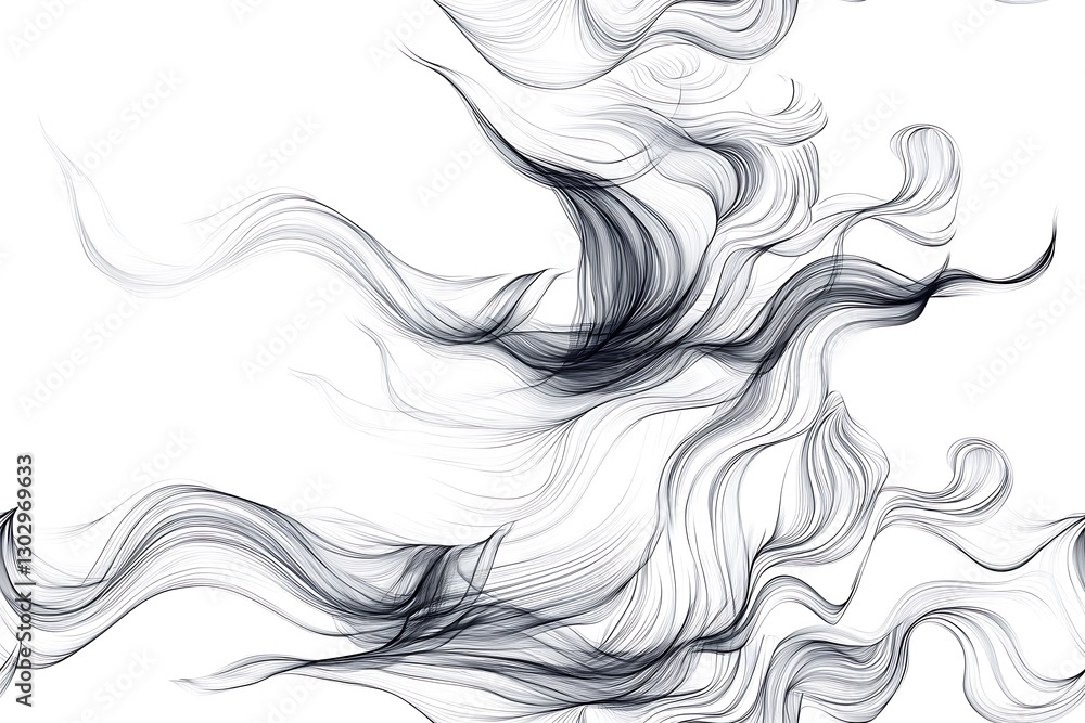 Abstract Black and white swirling lines seamless background Abstract Black and white swirling lines seamless background
