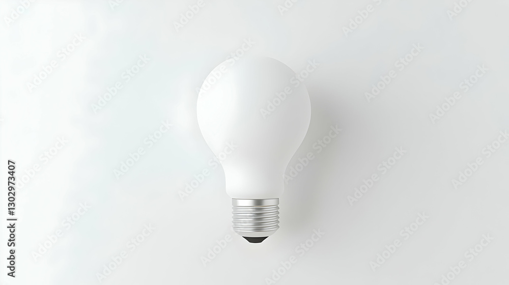 Minimalistic Light Bulb on White Background for Modern Designs Minimalistic Light Bulb on White Background for Modern Designs