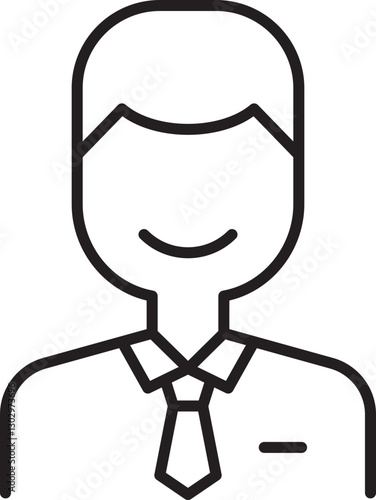 Wallpaper Mural Businessman in a tie illustration line icon Torontodigital.ca