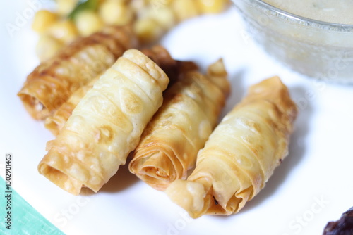 Flaky pastry filled with cheese.