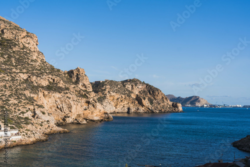 La Algameca Chica, antiguo poblado de pescadores en Cartagena, Murcia