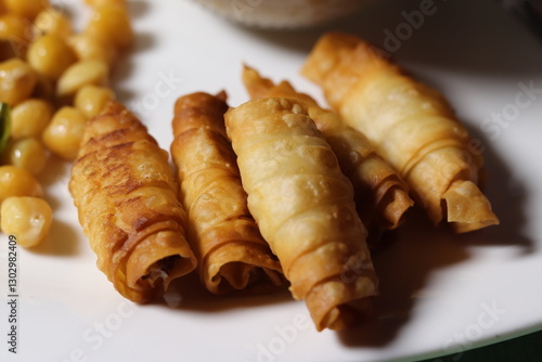 Flaky pastry filled with cheese.