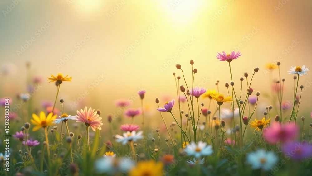 Sunlit Wildflower Meadow Sunlit Wildflower Meadow