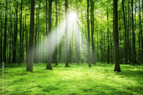 A forest with naturally occurring bioenergy sources, representing sustainable energy solutions photo