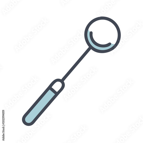 Dental mirror instrument for oral examination and evaluation in dentistry
