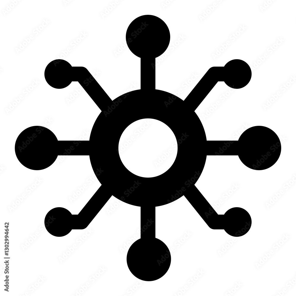Connectivity icon for networks and communication