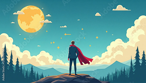 Motivational Concept of Achieving Business Goals and Making Dreams Come True