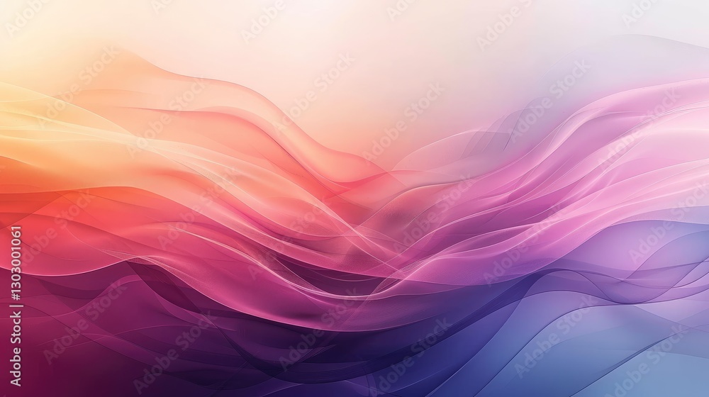 Fototapeta premium Ethereal Color Waves: A Soothing Abstract Composition