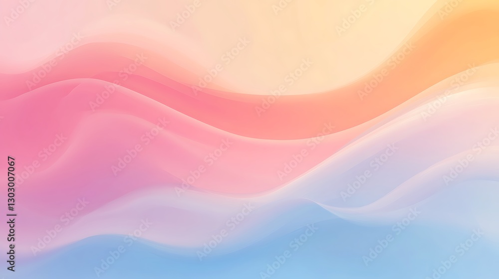 Fototapeta premium Pastel Waves: A Dreamy Abstract Background