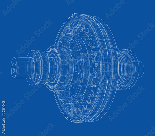 Wave Reducer. Vector illustration, 3d render