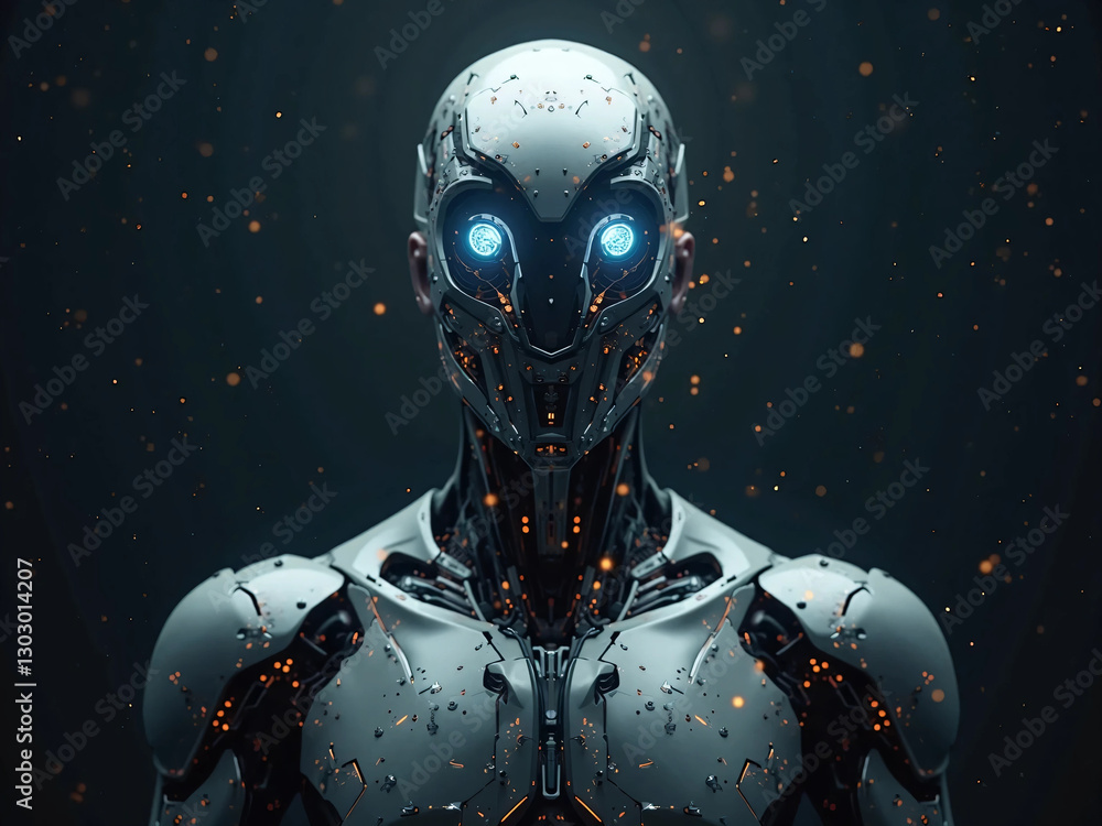 Fototapeta premium futuristic robot in space