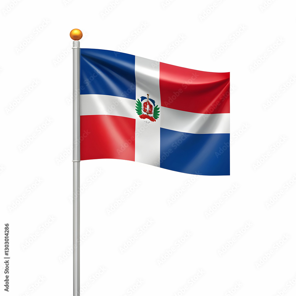 illustration of dominican republic flag template illustration of dominican republic flag template