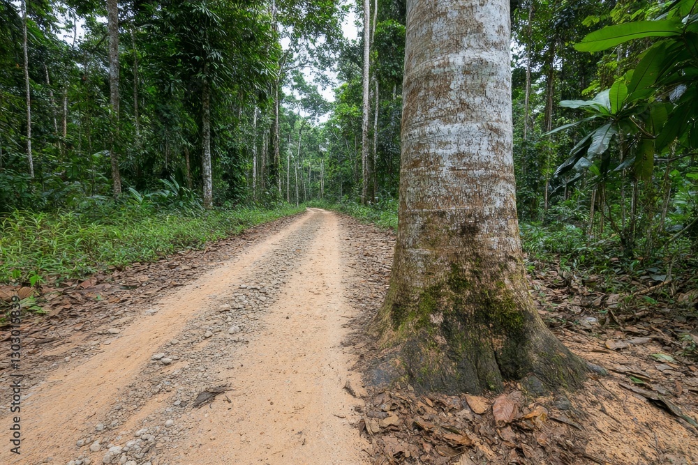 Fototapeta premium A massive tree in a tropical rainforest, acting as a natural oxygen generator